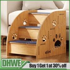 3 Step Wooden Pet Stairs Steps