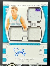 Tidjane Salaun 2024-25 Panini National Treasures Rookie Triple Patch Auto 03/99