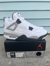 Nike Air Jordan 4 IV Retro OG White Cement Size 10 DS New 2016 Deadstock
