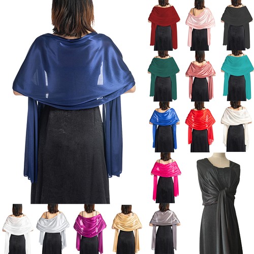 Womens satin wrap shawl - womens,