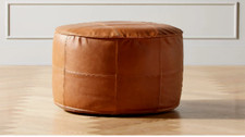 Pouf Leather Ottoman Moroccan