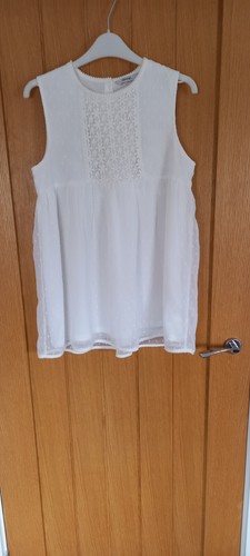 Girls white dress age 14 - white,