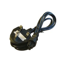 New Black 1.5 Meter 3 Pin UK