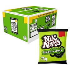 Nik Naks Scampi 'N' Lemon Crisps 75g Full Case of 20