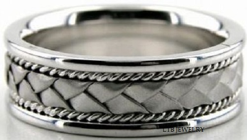 Platinum braided mens - platinum, wedding