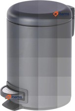 WENKO 22143100 Pedal bin Leman Black Capacity: 3 l 17 x 25 x 22.5 cm, Black