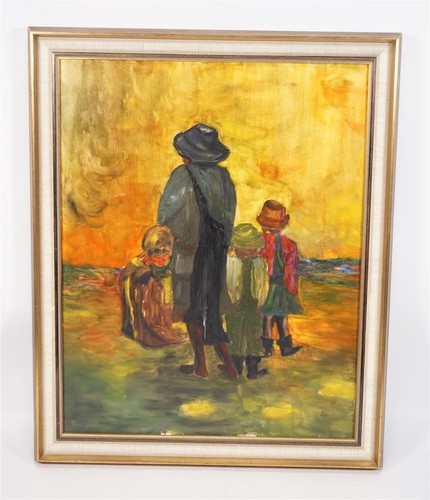 Old original oil painting - old,