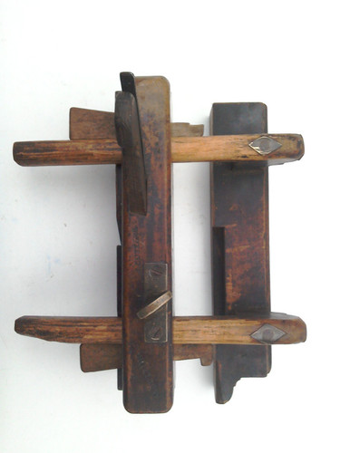Vintage antique wooden plow - vintage, plow/