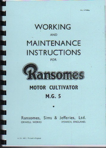 Ransomes crawler tractor - ransomes, m.g.5