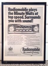 Framed original Classic Car Radio Ad for the Radiomobile from 1972