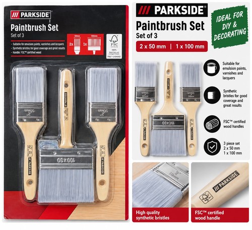 Parkside paintbrush set - parkside, 3