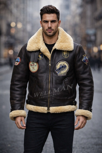 Mens bomber sheepskin - mens,