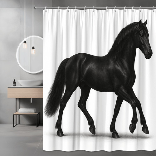 Stylish black horse - stylish,
