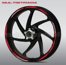 Ducati Multistrada V2 V4 motorcycle wheel decals rim stickers stripes