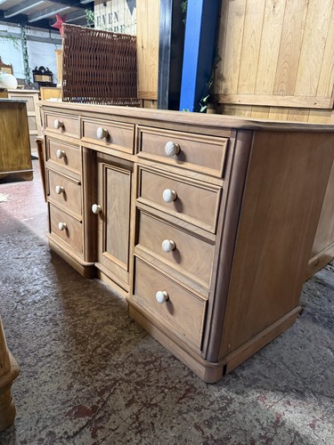 Stripped mahogany desk - stripped,
