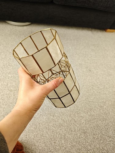Vintage capiz shell lampshade - vintage,