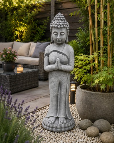 Large standing praying buddha - standing,