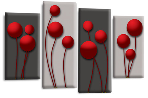 Floral wall art - wall, living