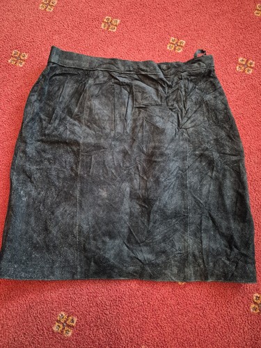 Vintage black real leather - real,