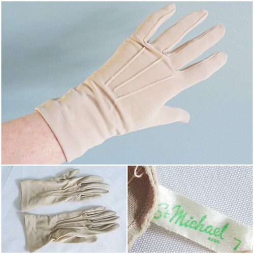 Vintage nylon gloves 1950s - gloves, st