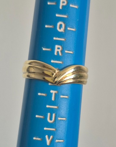9ct gold ring wishbone - 9ct,