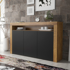 Oak Matt Body Black Matt Doors