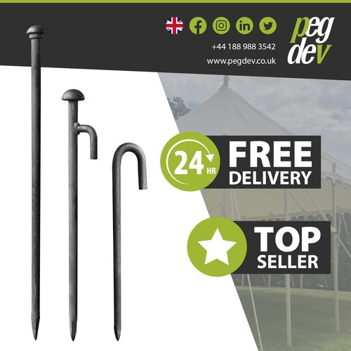 Heavy duty ground pegs - peg, for