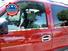 1999-2006 Chevy Silverado/Sierra Crew Cab Chrome Window Sill Stainless Steel 4Pc