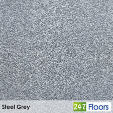 Grey Saxony Carpet Cheap Only £6.49/m² Free Delivery Bedroom Lounge Stairs Beige