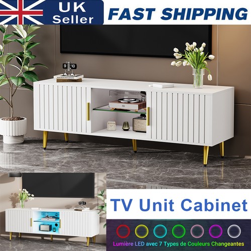 Modern white unit 140cm tv - unit,