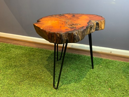Wooden coffee table round - coffee, tree