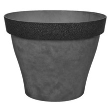 Large Grey Planter Pot 46 Litre Durable Plant Flower Container Outdoor Garden