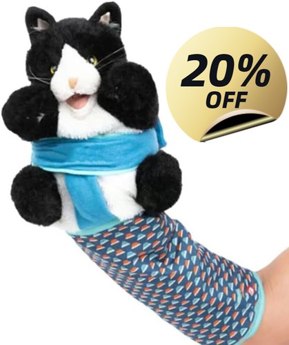 Cat wrestling glove antarcking - cat,