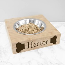 Personalised Dog Bowl, Wooden