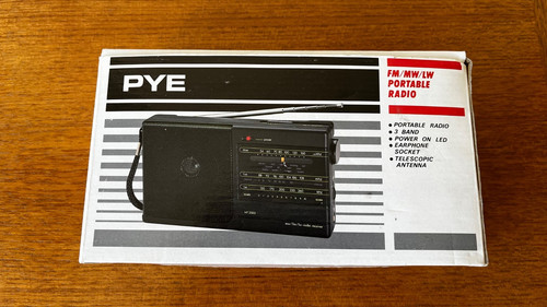 Pye black portable radio - pye, nt