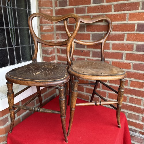 Pair antique victorian carved - pair,
