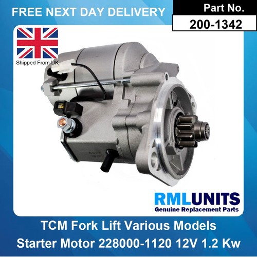 Starter motor for - for, tcm
