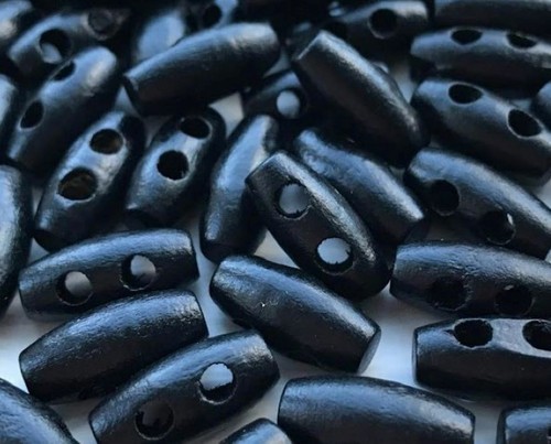 Tiny black wood toggle - tiny,