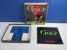 vintage COMMODORE AMIGA MICROPOSE GOLF DISK VIDEO GAME box A500 A1200