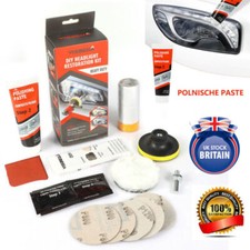 Heavy Duty Headlight Restoration Kit Car Lens Lamp Cleaning Sanding Repair Tools