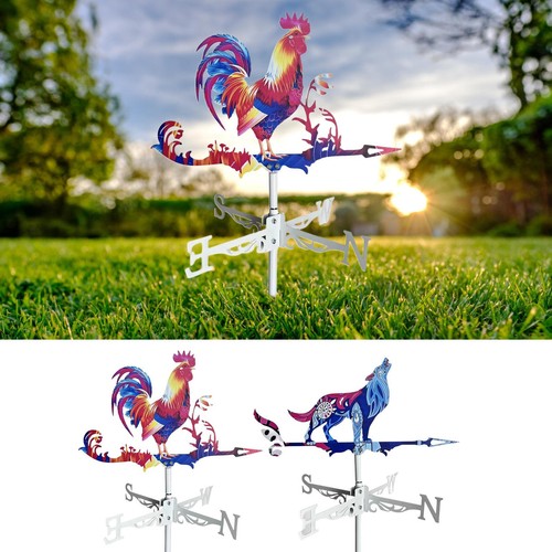 Rooster metal weather vane - rooster,