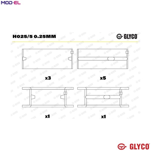 Crankshaft bearing h025 - crankshaft,