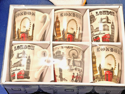 Set london souvenir mugs - set, 6