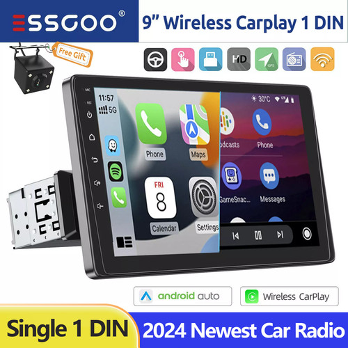 Single din wireless apple - din,