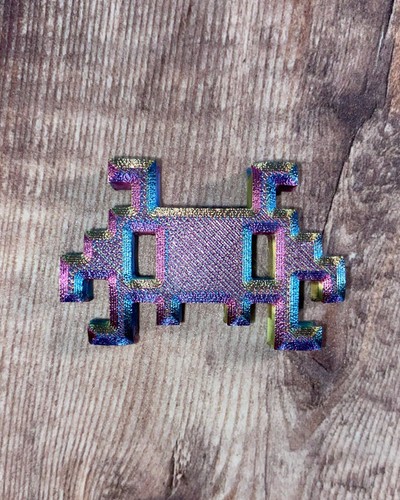 Printed space invader - printed,