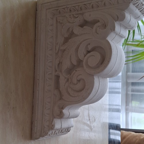 White plaster victorian style - white,