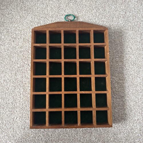 Vintage wooden thimble display - vintage,
