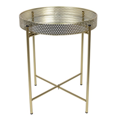 Gold tray metal coffee - gold,