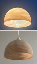 Vintage Art Deco Style Glass Light Shade 19.5cm Mottled Ceiling Light & Fitting