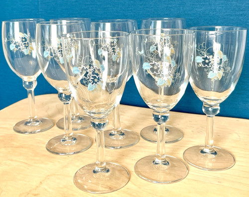 Vintage floral wine glasses - vintage,